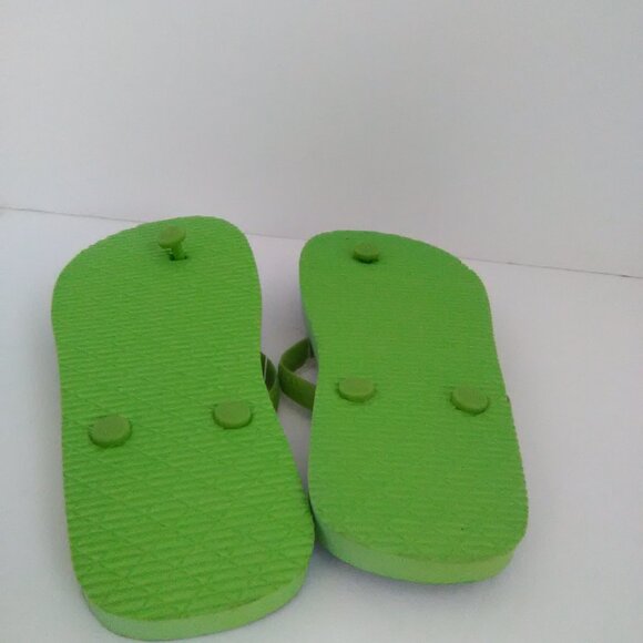 Juncture Kids/Boys Flip Flop Sandals Color Green Blue Stripe Size Large 2/3 NWOT - Picture 6 of 6